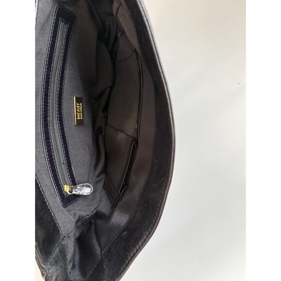 Badgley Mischka Black Purse Cross Body Shoulder Flap Gold Buttons - Picture 8 of 8